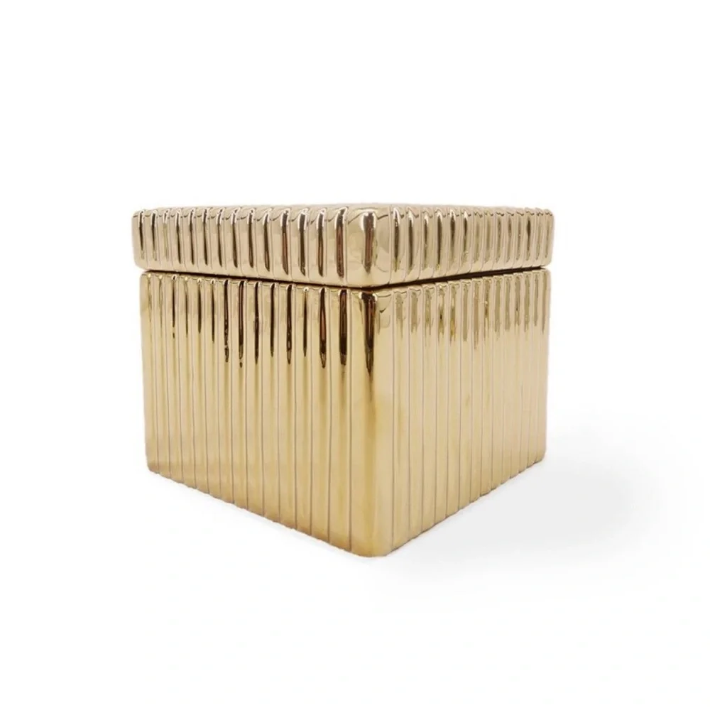 Target Bullseye Decorative Metallic Box Gold🎀